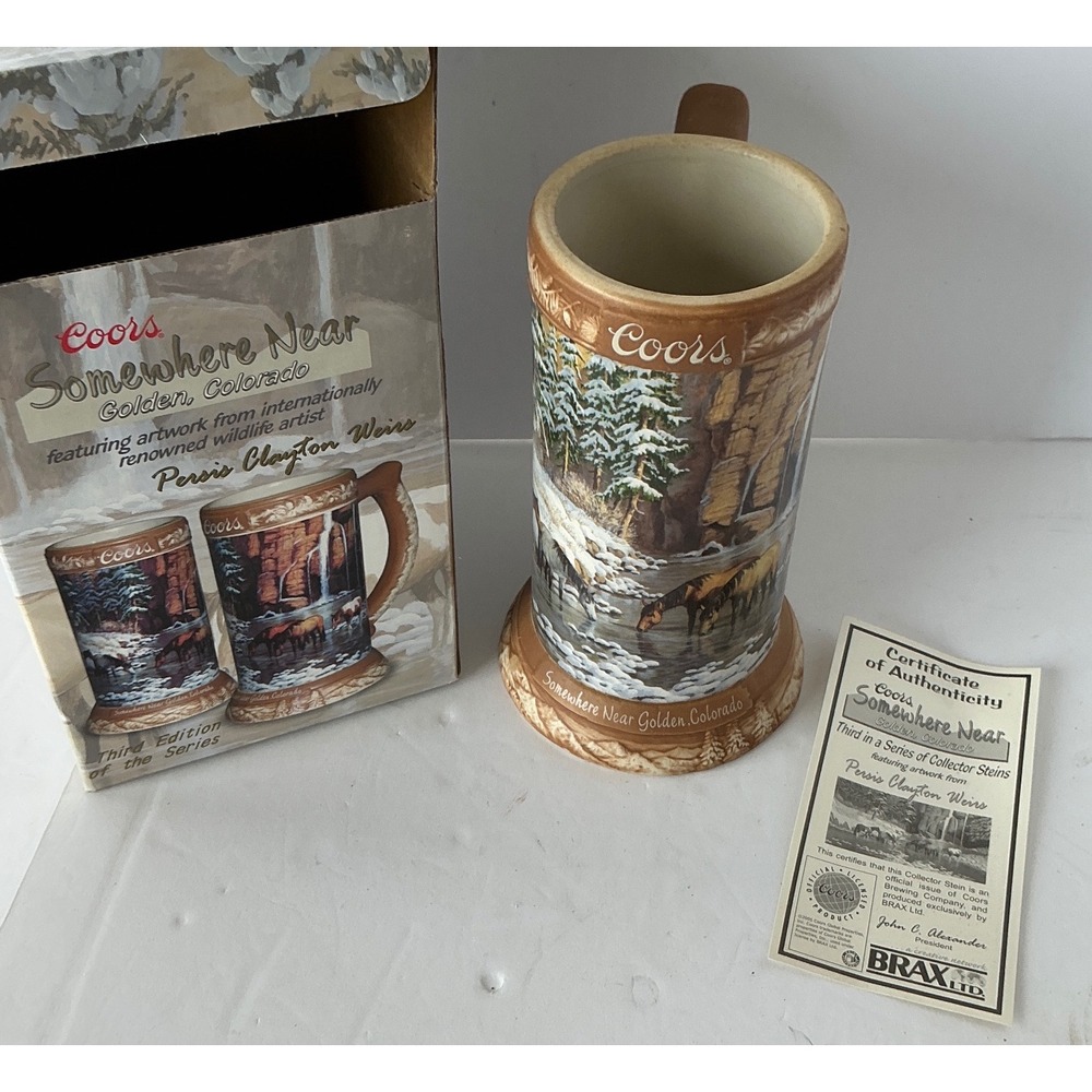 Coors Y2K Collector Stein Somewhere Near Golden‎ CO Persis Clayton Weirs 2005